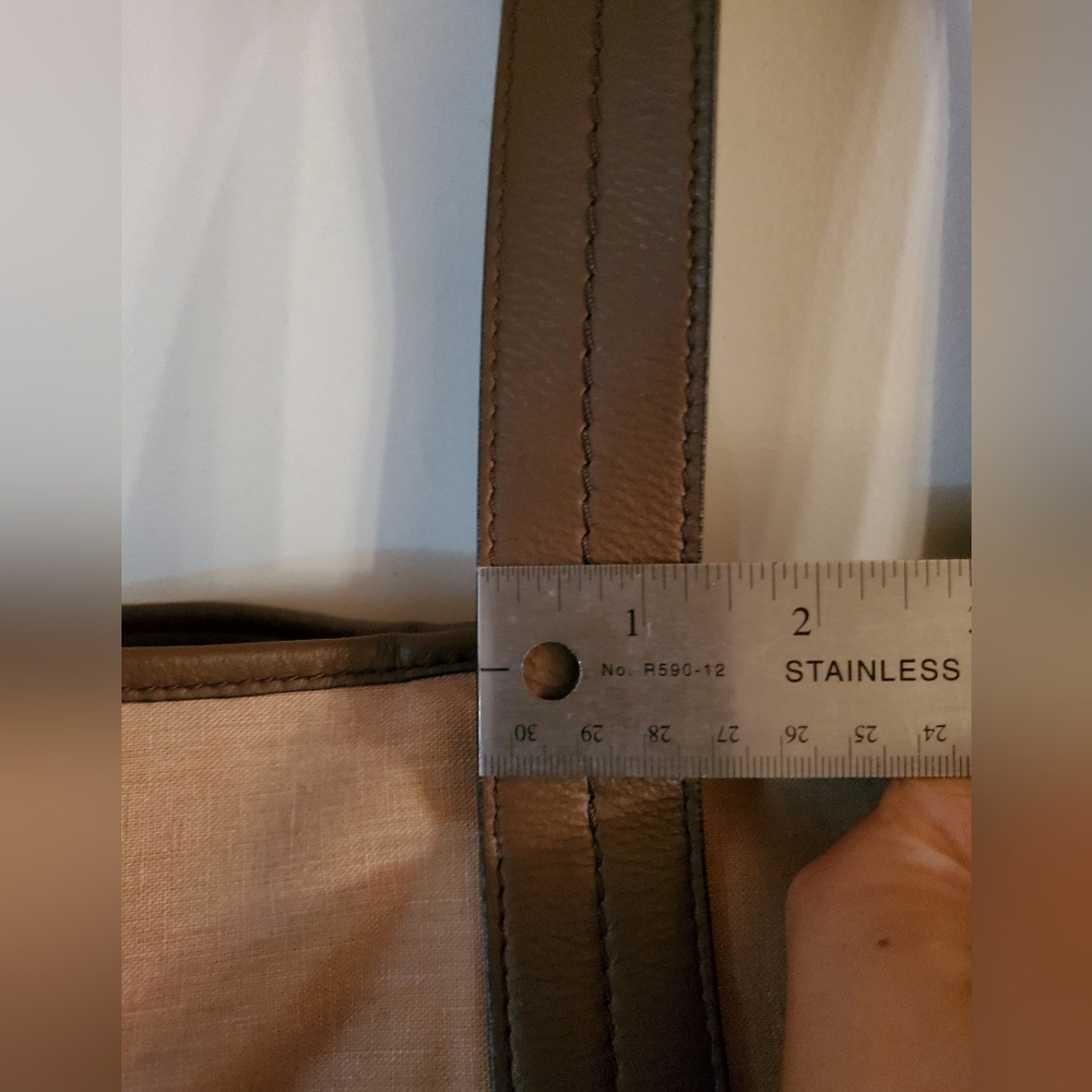 MaxMara Italy Canvas Brown Leather Trim Tote bag - Picture 2 of 8